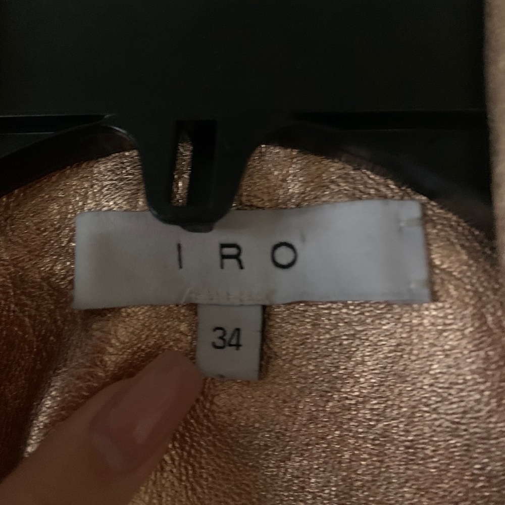 IRO ROSE GOLD LEATHER JACKET - Picture 5 of 6